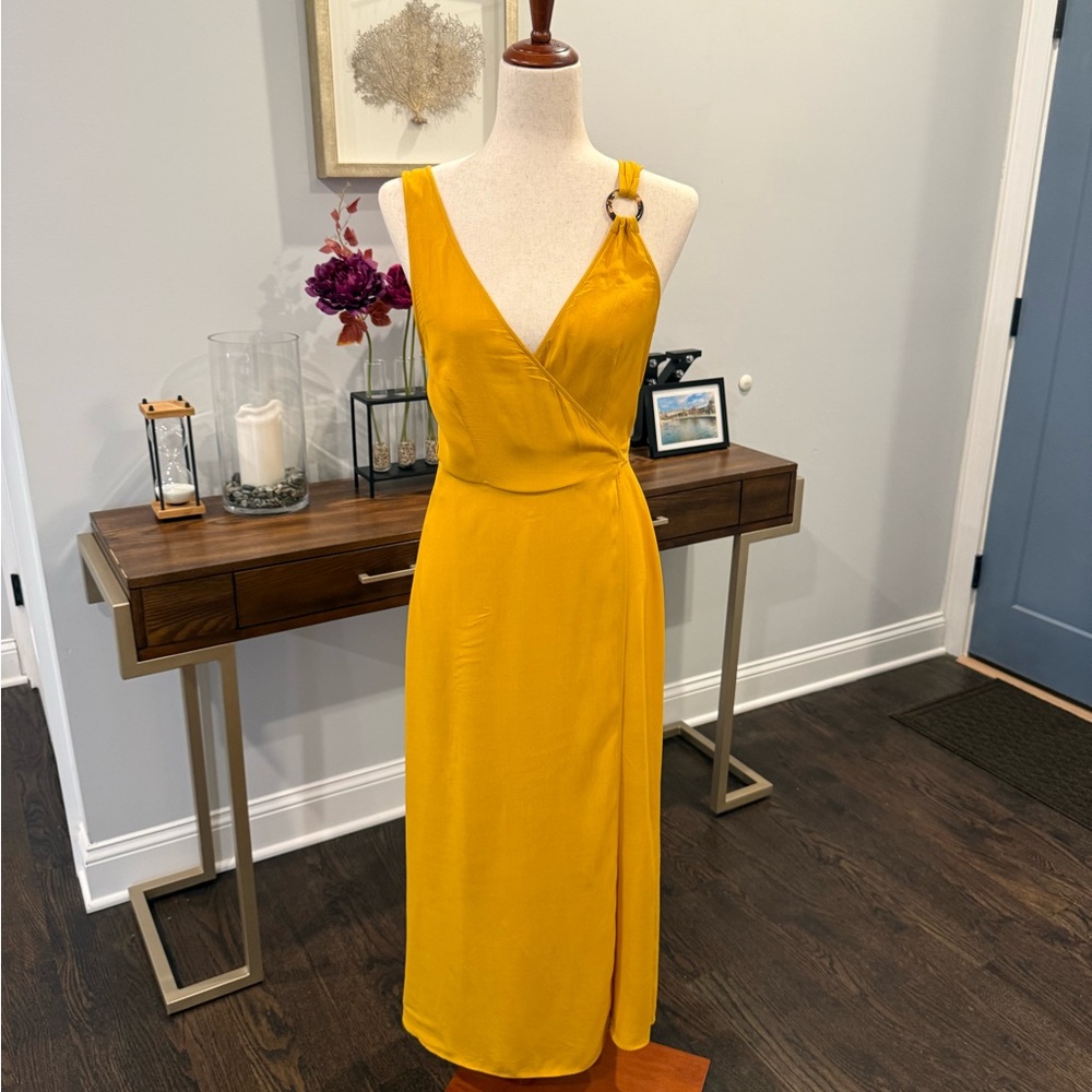 & Other Stories Elegant Yellow Wrap Dress